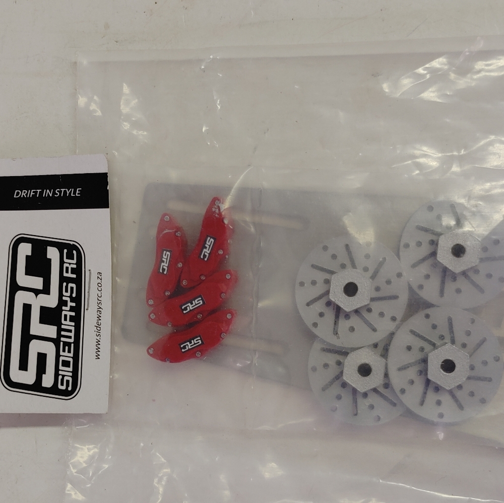 Sideways RC Scale Drift Basher Display Chassis Kit Red Caliper, Seat Brackets